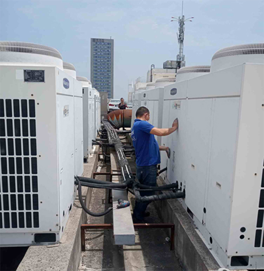 海伦中央空调制热和不制冷系统维修方法